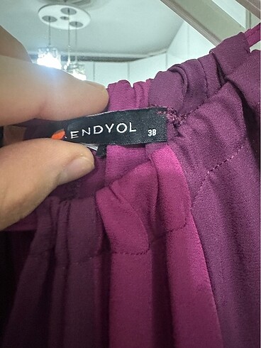 38 Beden mor Renk Pembe Mor Trendyolmilla Elbise