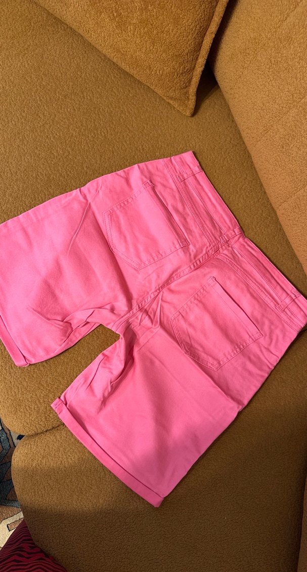 Pembe Mini Kadın Bermuda Şort hiç giyilmemiştir. - Görsel 2