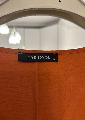 Düğmeli Uzun Kiremit rengi Kadın Elbise hiç giyilmemiştir. - Görsel 2