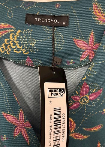 Çiçek Desenli Bohem Uzun Kollu Elbise - Görsel 2