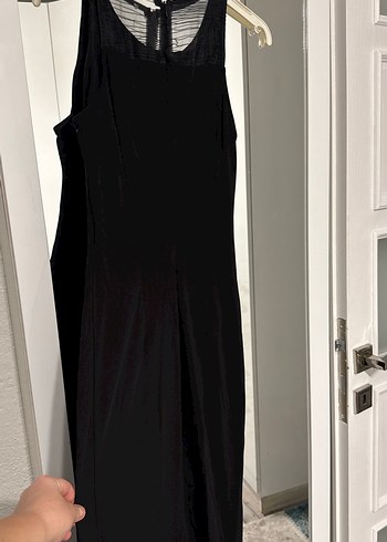 Siyah Uzun yuvarlak Yakalı Kadın Elbise - Görsel 2