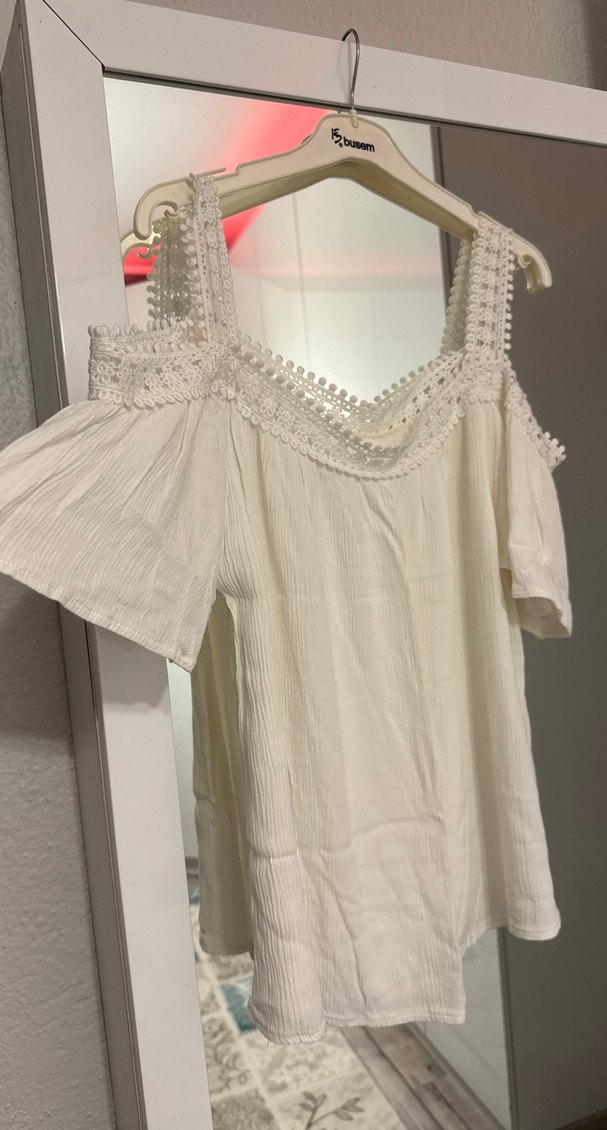 Dantelli Beyaz Bohem Midi Bluz - Görsel 2