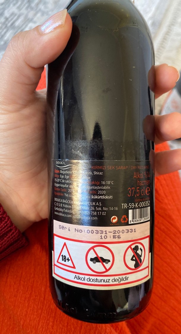 Bordo Doluca Kırmızı Şarap - Görsel 4