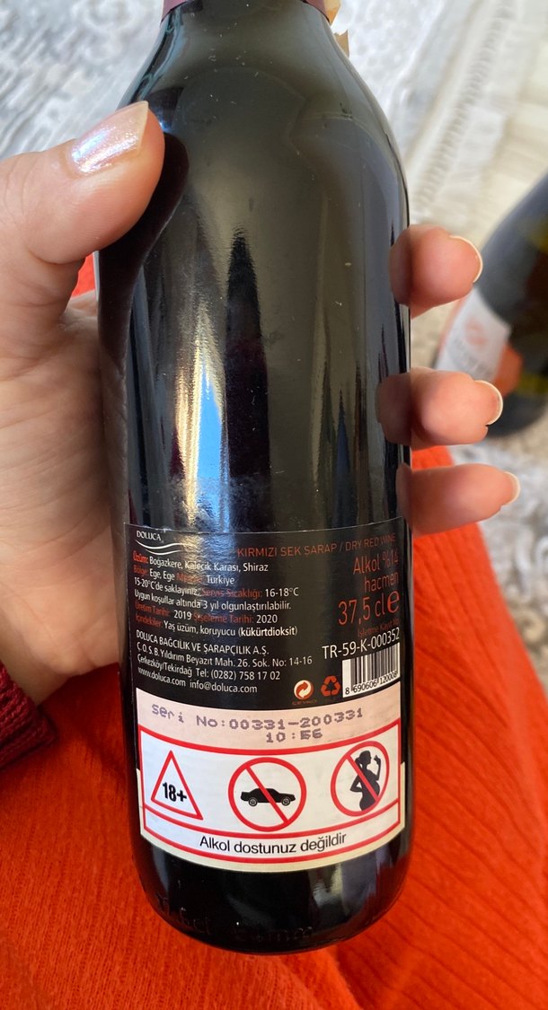 Bordo Doluca Kırmızı Şarap - Görsel 3