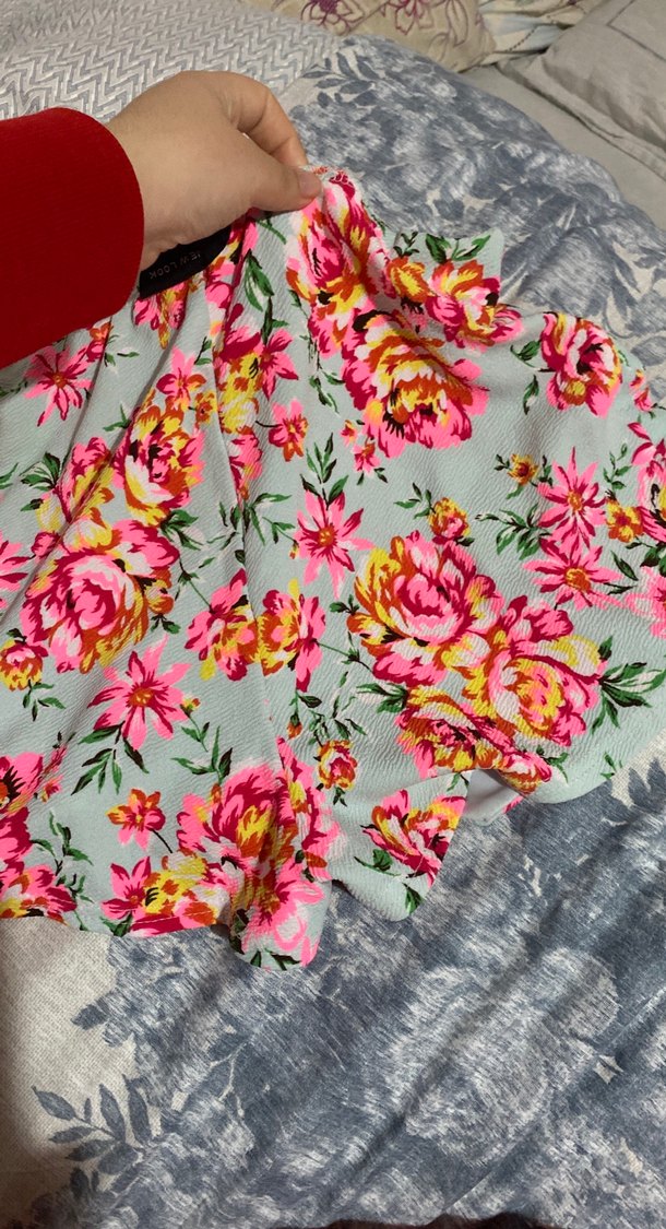 Çiçek Desenli Çok Renkli şort etek yurt dışından m l - Görsel 3