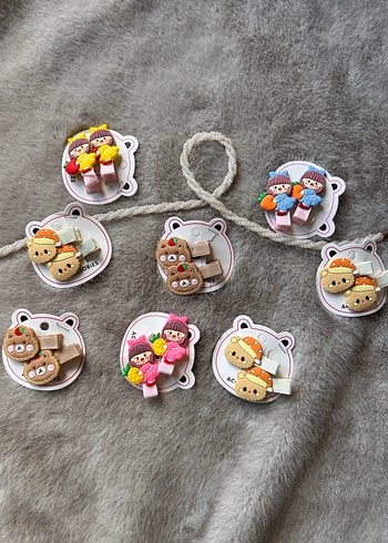 Renkli Boncuklu Nakışlı Çocuk Toka Seti - Görsel 13