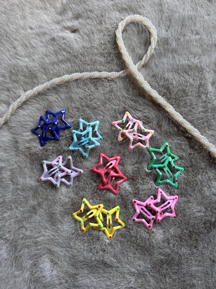 Renkli Boncuklu Nakışlı Çocuk Toka Seti - Görsel 5