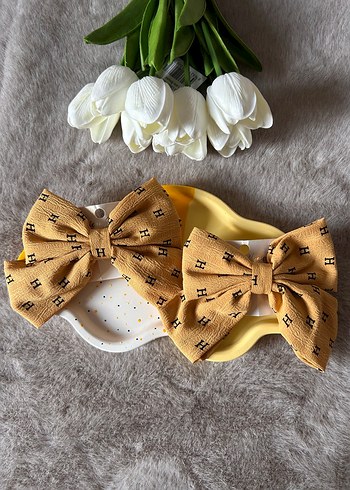 Beyaz Pamuklu Fiyonk Saç Aksesuarı - Görsel 7