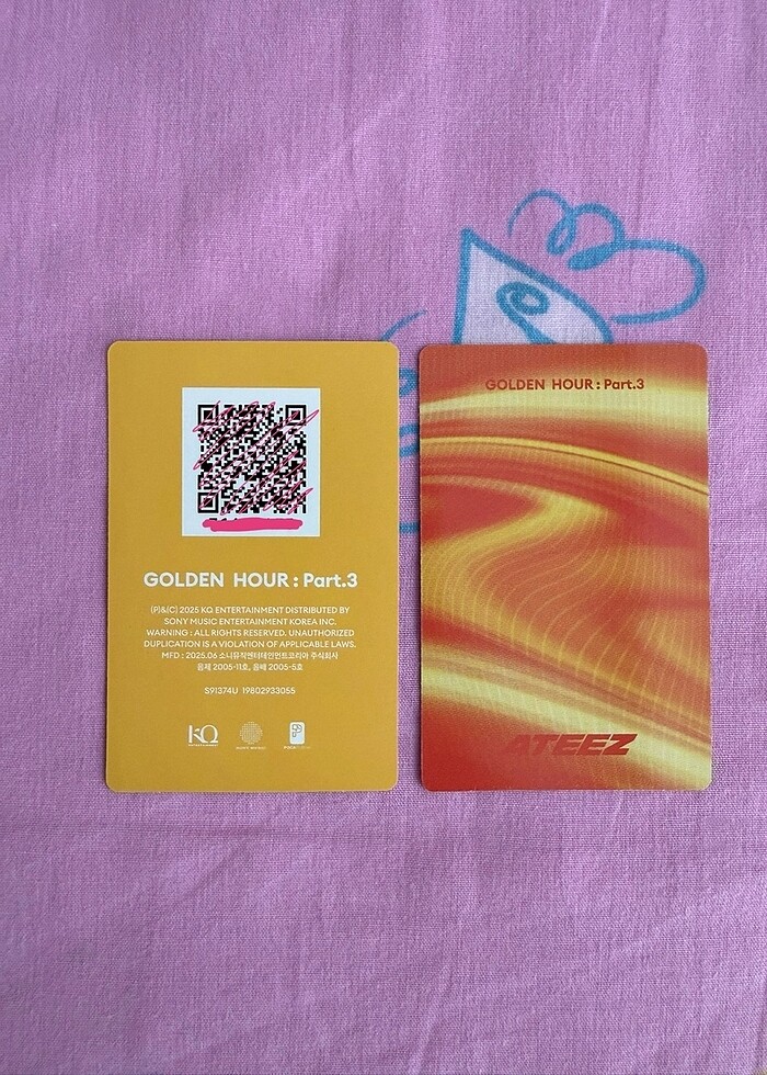 Ateez Wooyoung Golden Hour Part 3 Pc - Görsel 2