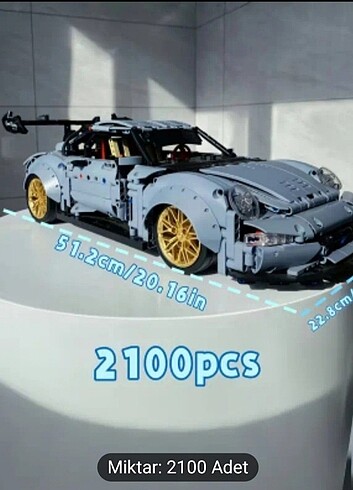  SİFİR POSETİNDE 2100 PARCA LEGO İLE UYUMLU PORSCHE