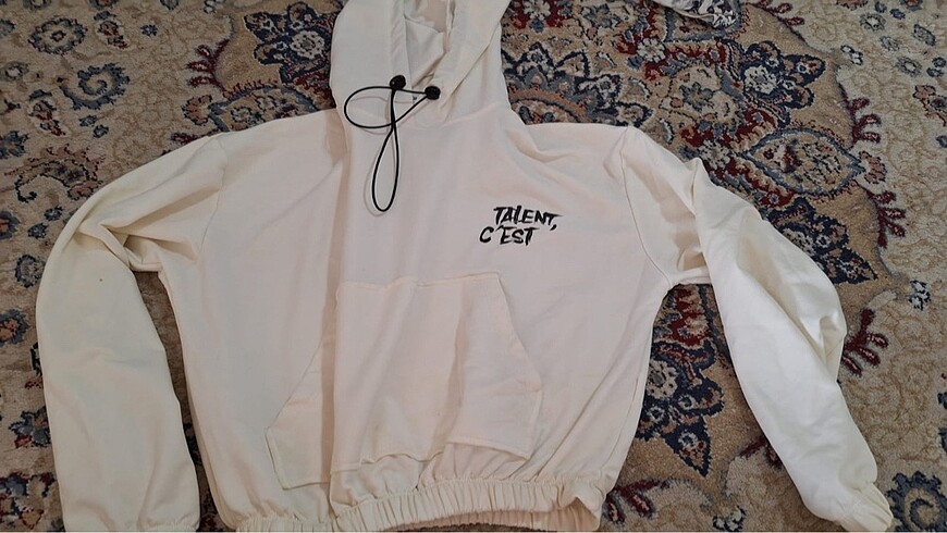 s Beden beyaz Renk Beyaz Sweashirt