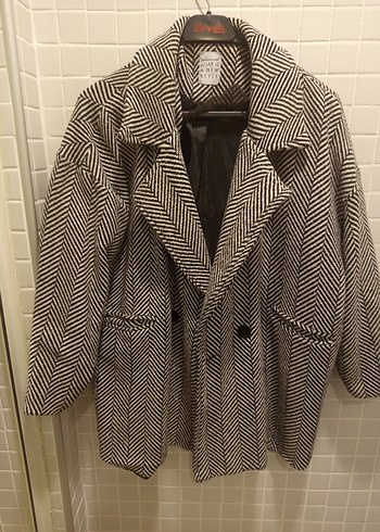 Diğer Zigzag Desenli Oversize Kaban