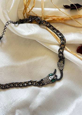 Yılan Desenli Zincir Detaylı Kadın El Zinciri - Görsel 2