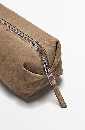  Beden Massimo Dutti Süet Makyaj Çantası