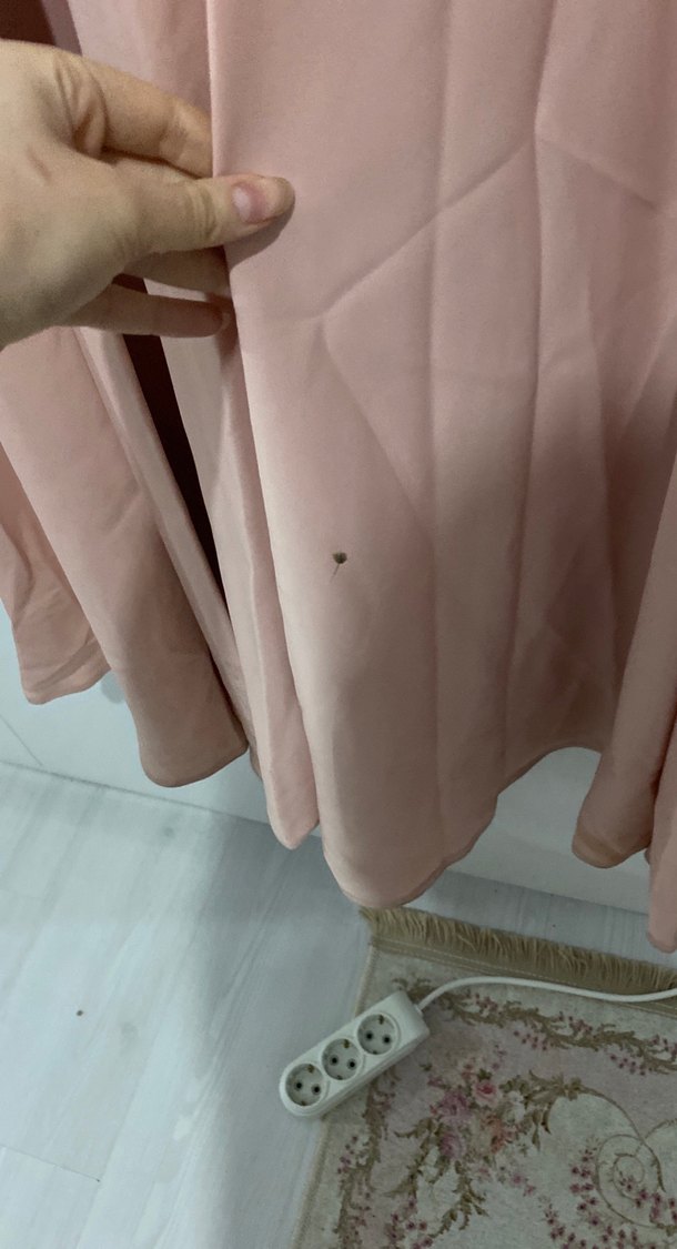 Bej Uzun Kollu Pilili Kadın Elbise - Görsel 2