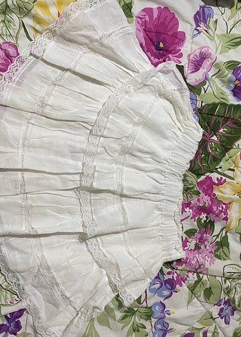 Zara kadın mini fırfırlı dantelli etek - Görsel 5