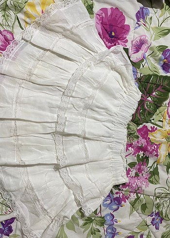 Zara kadın mini fırfırlı dantelli etek - Görsel 4