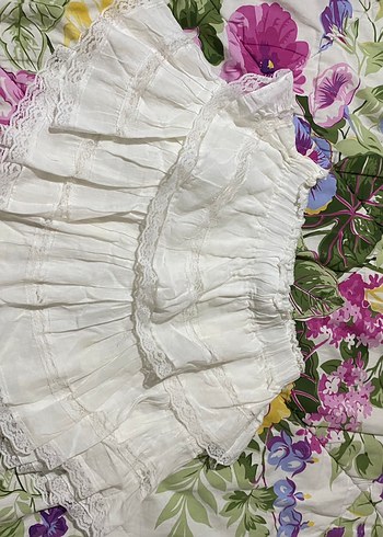 Zara kadın mini fırfırlı dantelli etek - Görsel 2