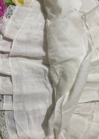 Zara kadın mini fırfırlı dantelli etek - Görsel 7