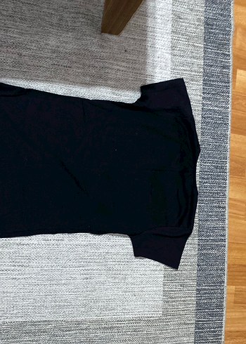 Siyah Pamuklu Kısa Kollu Kadın T shirt - Görsel 4