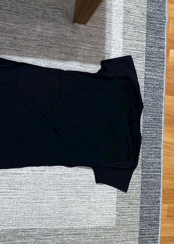 Siyah Pamuklu Kısa Kollu Kadın T shirt - Görsel 5