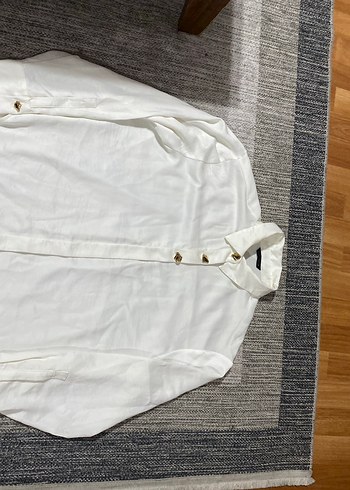 Zara Kadın Krem Saten Gömlek - Görsel 3