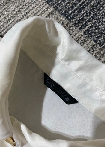 Zara Kadın Krem Saten Gömlek - Görsel 4