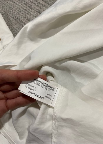 Zara Kadın Krem Saten Gömlek - Görsel 7