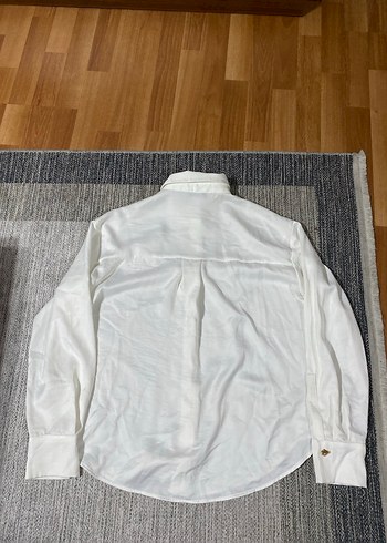 Zara Kadın Krem Saten Gömlek - Görsel 9