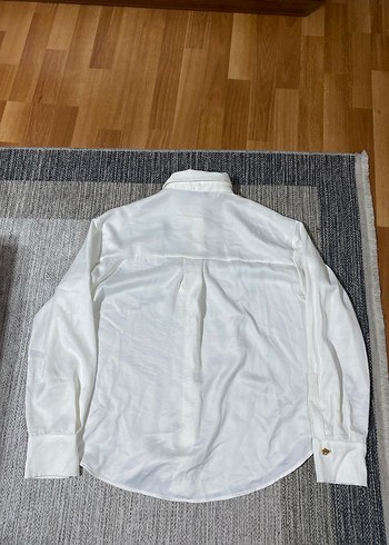 Zara Kadın Krem Saten Gömlek - Görsel 8