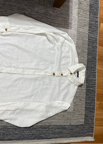 Zara Kadın Krem Saten Gömlek - Görsel 2