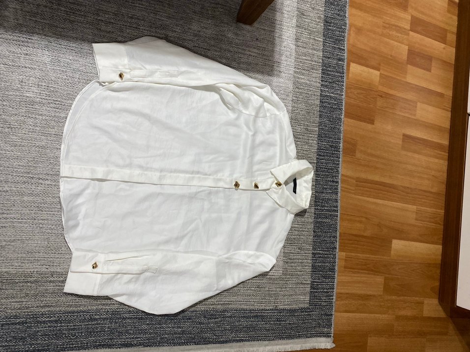 Zara Kadın Krem Saten Gömlek - Görsel 3