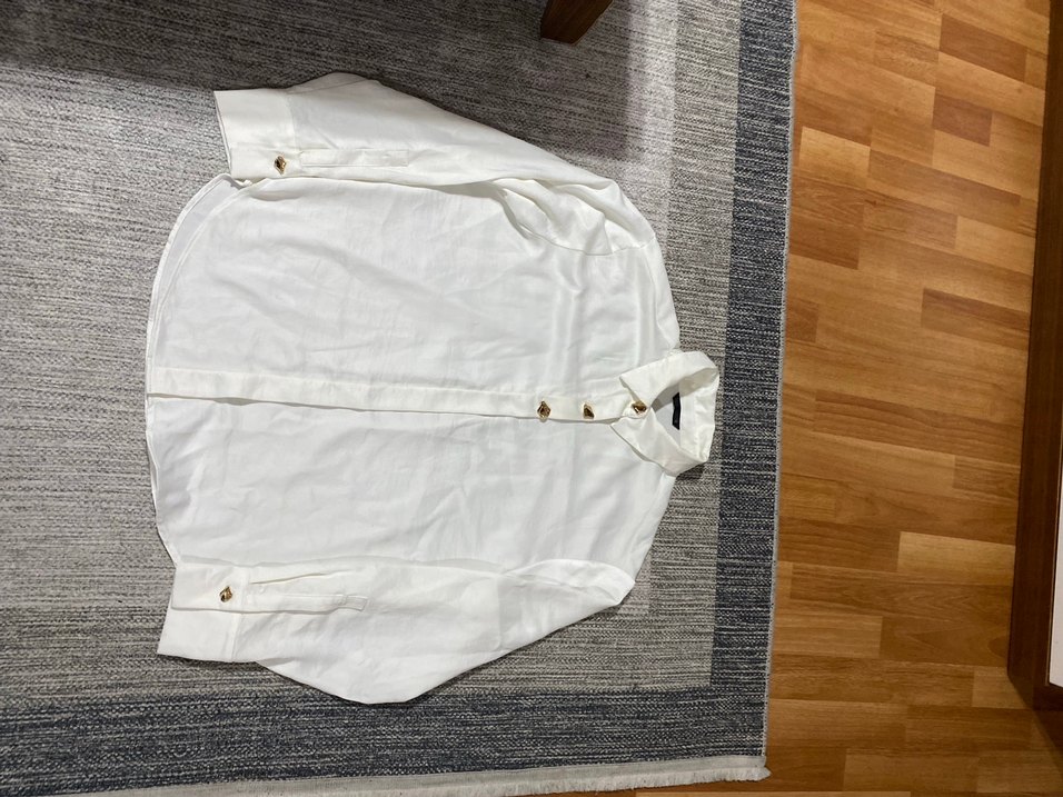 Zara Kadın Krem Saten Gömlek - Görsel 2