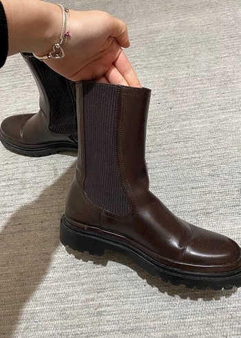 Zara Kadın Kahverengi Bot - Görsel 12