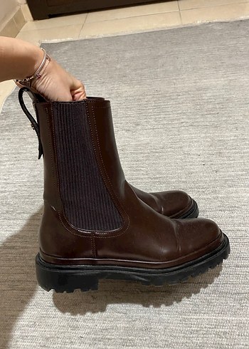 Zara Kadın Kahverengi Bot - Görsel 8