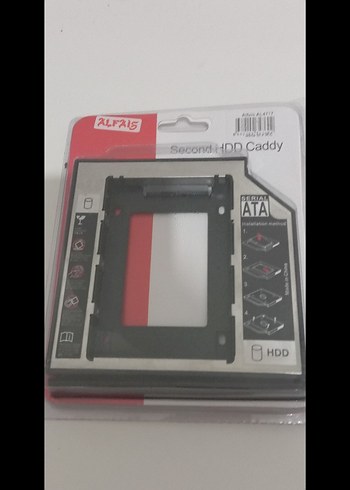 ALFAIS ATA Second HDD Caddy Kırmızı - Görsel 3