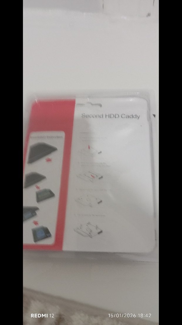 ALFAIS ATA Second HDD Caddy Kırmızı - Görsel 2