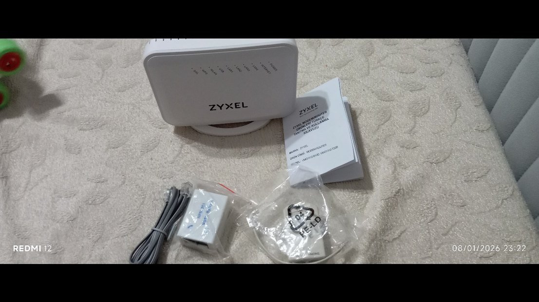 Beyaz Zyxel VDSL Ağ modem - Görsel 4