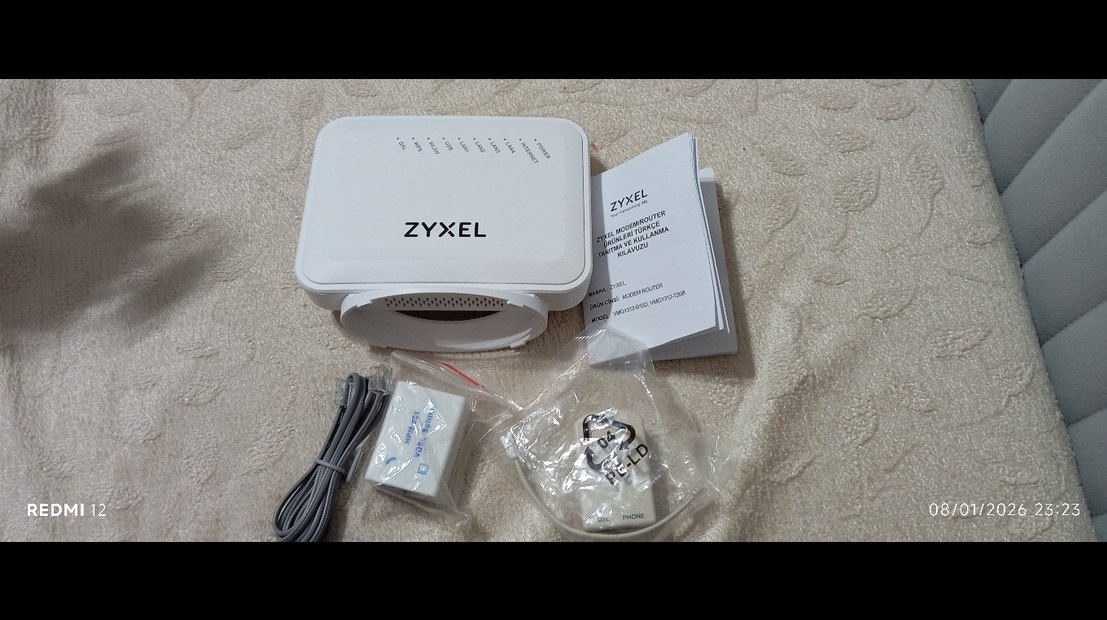 Beyaz Zyxel VDSL Ağ modem - Görsel 2