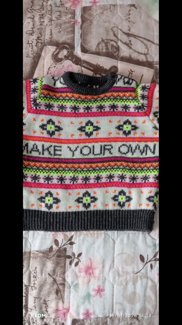 Renkli Nakışlı Kadın Örgü Kazak - Görsel 3