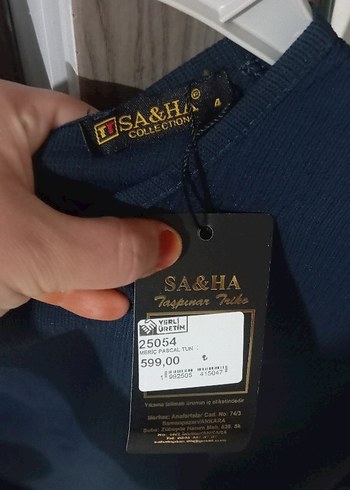 Diğer Diger Kadın Lacivert Uzun Kollu Tunik