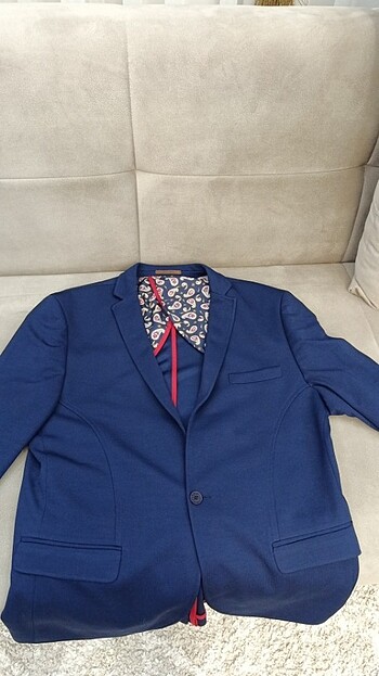 Lacivert blazer - Görsel 2