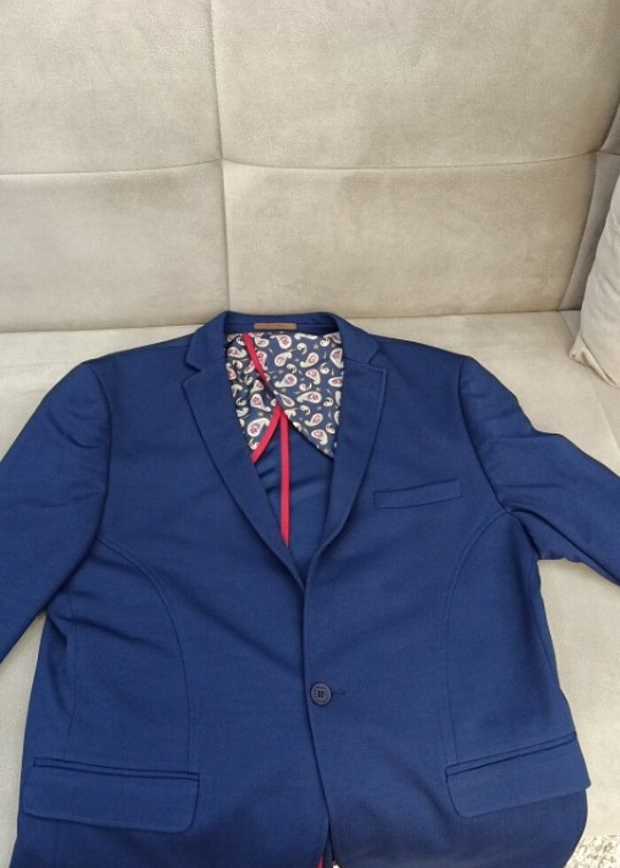 Lacivert blazer - Görsel 2