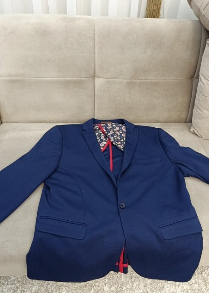 Lacivert blazer - Görsel 4