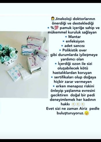 AiRiZ Yumuşak, Pamuklu HİJYENİK PED TANE FİYATIDIR. - Görsel 16