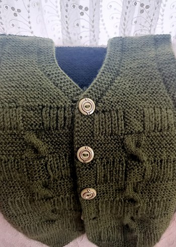 Gri ve yeşil Erkek Çocuk EFE Yeleği - Görsel 4