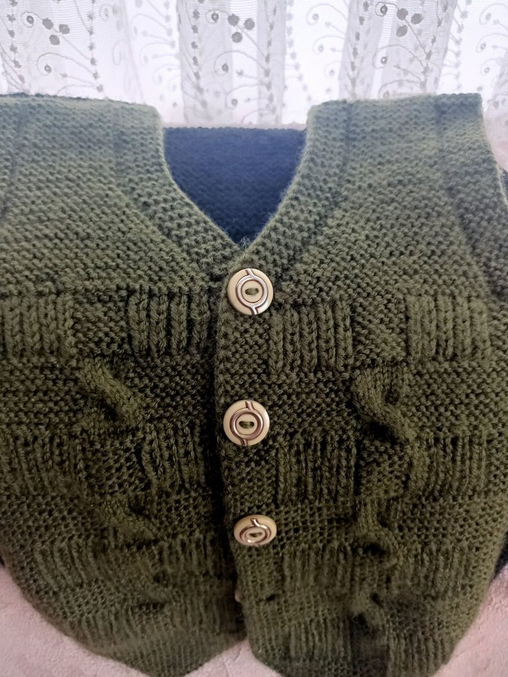 Gri ve yeşil Erkek Çocuk EFE Yeleği - Görsel 4