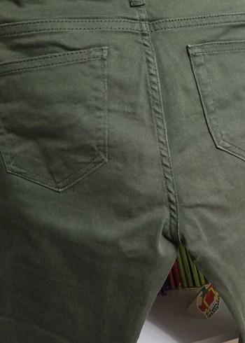 Kadın Haki Midi Pantolon - Görsel 5