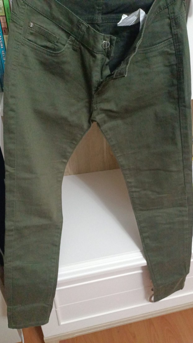 Kadın Haki Midi Pantolon - Görsel 2