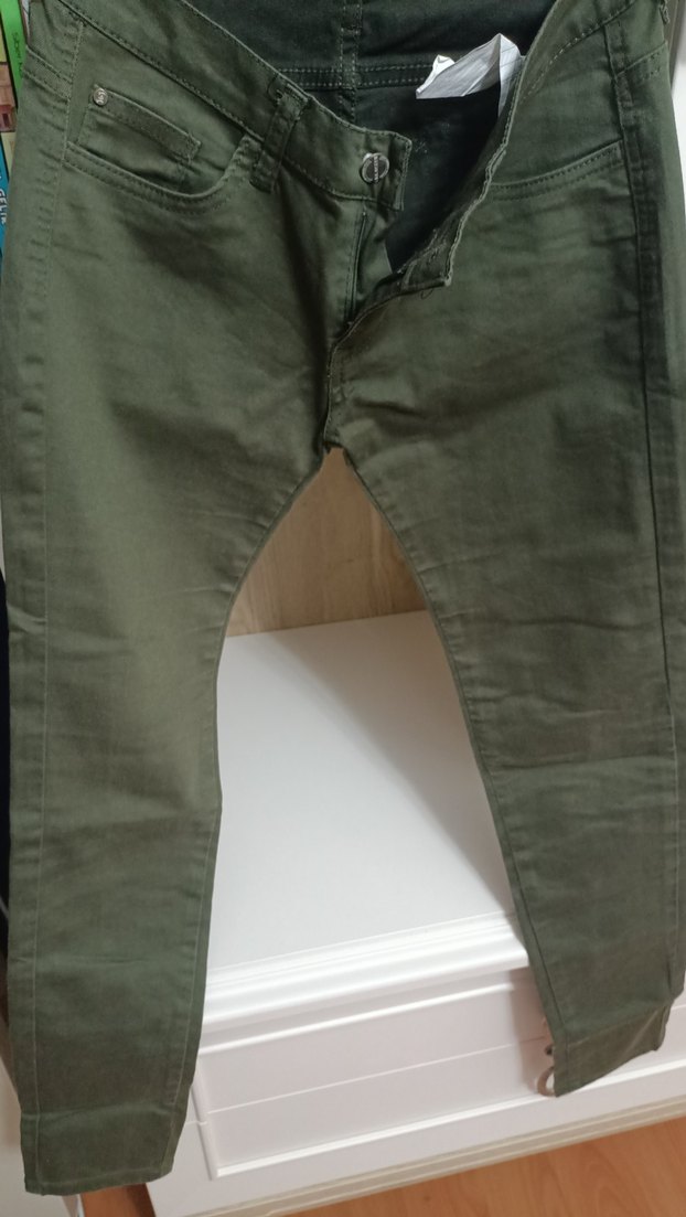 Kadın Haki Midi Pantolon - Görsel 3